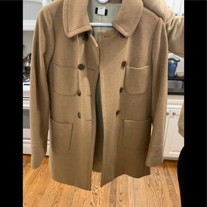 JCREW WOOL TAN PEACOAT SIZE 8